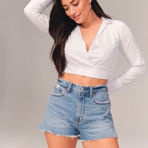 Abercrombie & Fitch Curve love high rise mom shorts